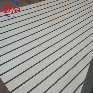 1220*2440 Size Mdf Melamine Faced Slot Mdf Board Black Or White Color For Supermarket