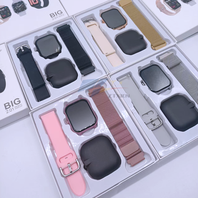New Arrival G16 Dual Straps Smart Watch 2 in 1 Set HD 2.01 Inch Large Screen Stainless Steel Waterproof Smartwatch