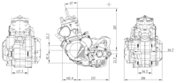 Nouveau moteur de moto KTM300cc haute puissance, refroidi par eau, deux temps, monocylindre, CDI, 6 vitesses