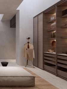 Armoire de luxe pour chambre à coucher, meuble de rangement à 6 portes avec tiroirs et portes courbes, armoires pour personnel à vendre - Product Image 5