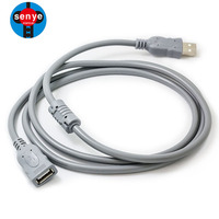 1,5M Großhandel Grau 30AWG 4C USB 2.0 Verlängerungskabel - A-Stecker auf A-Buchse Adapterkabel