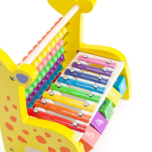 Gioco Matematico Abaco Colorato Arcobaleno, Giocattolo in Legno a Forma di Cervo con Perline Rotonde - Product Image 2