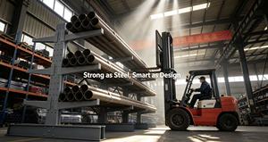 Yellow and Blue Heavy Duty Cantilever Tube Rack Warehouse Pipe <b>Racking</b> <b>System</b> the Cantilever Shelf - Product Image 6