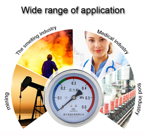100 मिमी बैक कनेक्शन क्लैंप प्रकार दबाव वैक्यूम गेज ZG1/2 परिशुद्धता मैनोमीटर वायु दबाव गेज - Product Image 6