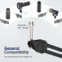 Support de micro universel réglable BM63 en forme de ciseaux, avec fixation antichoc en alliage d'aluminium 5/8'' pour microphone, 1,2 kg