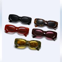 Lunettes de soleil tendance à monture épaisse imprimée, design de marque 2025, verres rectangulaires d'été, logo personnalisé