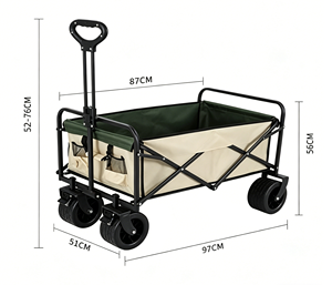Customizable <b>Foldable</b> Easy Move <b>Cart</b> Heavy Duty Shopping <b>Cart</b> with Four-Wheel Platform Structure for Outdoor - Product Image 2