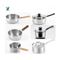 Fit gently tamago-yaki soup cooking water pot with wooden handle