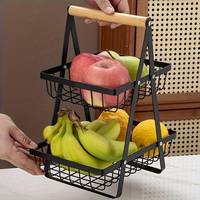 Étagère de rangement triangulaire multifonctionnelle de style nordique pour la cuisine, panier à plusieurs niveaux pour fruits, légumes et collations, pour un rangement bien organisé