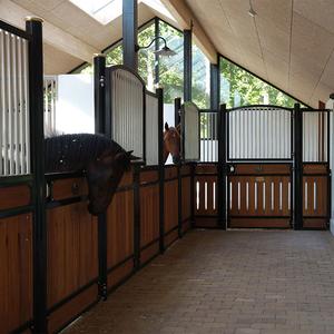 Fronts de stalle de cheval de prix usine avec la finition enduite de poudre 3.6m de large pour l'arène d'équitation professionnelle et la grange de ranch - Product Image 6