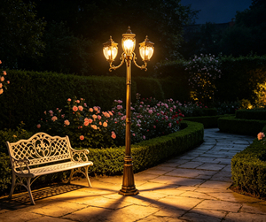 Lámparas Decorativas de Jardín de Estilo Europeo Retro, Impermeables IP65, Lámparas Colgantes para Jardín y Paisaje, Luces de Inducción Eléctrica - Product Image 2