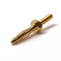 Cuivre plaqué or 2mm Hex 19.5mm Fiche banane M2 Filetage
