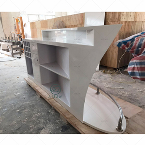 Meuble moderne de bar contemporain à surface solide avec LED RVB comptoir de bar de cuisine de petite taille design moderne en forme de <span class=keywords><strong>bateau</strong></span> à vendre - Product Image 4