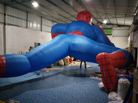 Ballon gonflable Spider-man de modèle de personnage de héros Marvel géant à lumière Led personnalisé pour la décoration de fête à thème