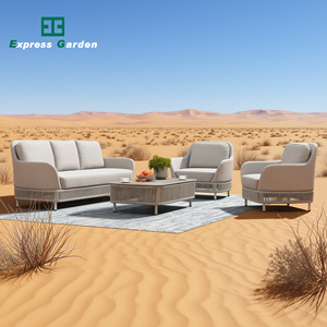 Conjunto de Sofás Modernos de Alumínio para Jardim Luxuoso, Impermeável e Durável - Product Image 1
