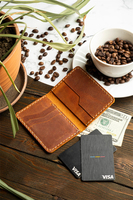 Dompet Kulit Tipis Harga Pabrik, Pendek, Portabel, Tempat Kartu Kredit dan Uang Koin