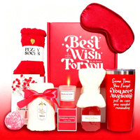 Coffret cadeau spa premium Lunaire pour femmes, ours en peluche rose, bougie, bombe de bain, savon, boîte cadeau de luxe pour la Saint-Valentin