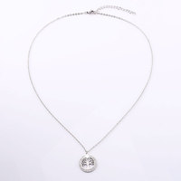 Collier en acier inoxydable Collier de mode pour femmes Bijoux Argent Collier pendentif arbre de vie en zircon diamant complet