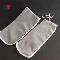 Food grade 200um 500um nilon saringan filter mesh layar jaring kain tas tabung untuk minuman Air filter cair
