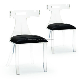 Chaise de mariage en velours, meubles d'hôtel, chaises de maquillage pour chambre à coucher, chaises de salle à manger en acrylique à dossier <span class=keywords><strong>transparent</strong></span> - Product Image 2