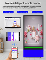 Pantalla Digital LED/LCD con Soporte de Piso y Pantalla Táctil Impermeable para Exteriores de 32/43/55 Pulgadas, IP65, 1800/2500 Nits, para Centros Comerciales