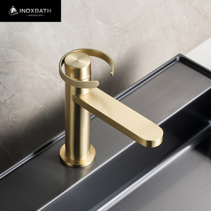 Rubinetto Moderno per Bagno in Oro, Lussuoso e Moderno per Hotel e Appartamenti, in Acciaio Inox 304 - Product Image 1