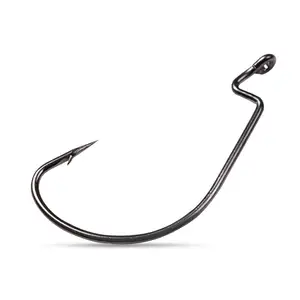 Angelhaken Carbon Stahl Offset Haken Jigs Wurm haken für Texas Rig