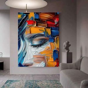 Dipinto a <span class=keywords><strong>Olio</strong></span> Astratto Moderno Dipinto a Mano <span class=keywords><strong>su</strong></span> <span class=keywords><strong>Tela</strong></span> per Decorazione Soggiorno e Hotel - Product Image 3