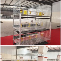 Cage verticale en acier galvanisé en forme de H empilée pour poulets de chair nouvelle condition poulailler ferme oiseau couche batterie Cages