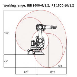 Brazo Robótico para Pintura por Pulverización de 6 Ejes IRB 1600, <span class=keywords><strong>Robot</strong></span> Industrial Comparativo para Pintura de Automóviles con Riel Lineal - Product Image 3