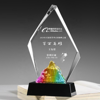 Хрустальная награда Honor of Crystal: креативная стеклянная медаль с гравировкой логотипа, прозрачный хрустальный трофей для бизнеса