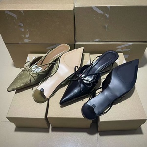ZA2026 Nuevo Estilo, Tacones Altos con Punta en Pico y Lazo, Sandalias de Estilo Europeo para Mujer, Venta Directa de Fábrica y al por Mayor - Product Image 4