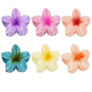 Pinza para el Cabello con Lazo y Flores de 12 Colores, Accesorio de Belleza para Mujer, Pinza Elegante con Flores para el Verano - Product Image 1