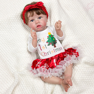 Muñeca Reborn Adorable de Vinilo de Alta Calidad, Muñeca de Moda con Vestido Navideño, Gran Venta 2026 - Product Image 1