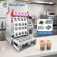 Machine de scellage de gobelets entièrement automatique pour yaourt, jus, bubble tea, gelée et thé au lait boba