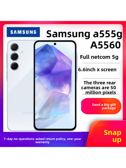 For for A55 5G SM-A5560 All Network Compatible 5G Officially Renewed Smart Original Mobile Phone 6.6 Inch 2340x1080