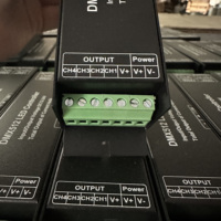 Controlador de 4 Canales PWM Digital Tube DMX512, Atenuadores LED de 6A, Certificado ROHS, 12-24V DC, 3 Años de Garantía, Portátil