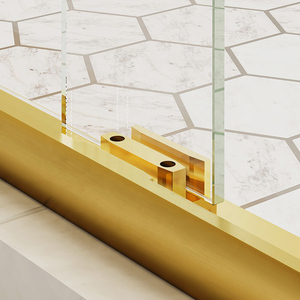 Porte de douche coulissante double encadrée Seawin au design moderne, 60 po de largeur x 74 po de hauteur, verre trempé de 1/4 po (6 mm) d'épaisseur, porte de salle de bain en verre - Product Image 5