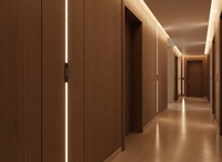Solution d'éclairage LED murale minimaliste pour la décoration intérieure des chambres d'hôtel avec source lumineuse cachée YB3004-42