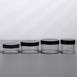 Tarro de cosméticos vacío PET negro con tapa de plástico para el cuidado de la piel y la crema para los ojos - Product Image 2