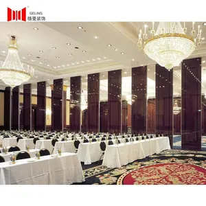 Mobile Aluminium Frame Hotel Operable Partition Wall Temporary Office Walls Folding Room Divider Movable Partition Wall