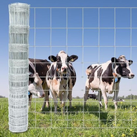 Clôture en fil de fer galvanisé pour ferme et champ, maille métallique pour bétail, chèvres, cerfs, chevaux - Protection durable pour le bétail dans la cour