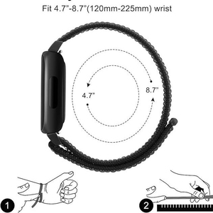 Bracelet de remplacement respirant en nylon tissé personnalisé Win-Win avec boucle auto-agrippante pour <span class=keywords><strong>Fitbit</strong></span> Inspire <span class=keywords><strong>3</strong></span> 2 <span class=keywords><strong>Ace</strong></span> <span class=keywords><strong>3</strong></span> 2 - Product Image 3
