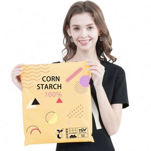 XC-BIO <b>Compostable</b> Eco-Friendly Biodegradable Mailer <b>Bags</b> Printed Customized Size Packaging - Product Image 3
