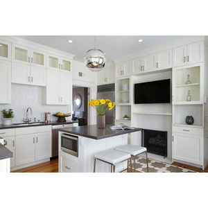 Nouveaux produits Designs de cuisines modernes <span class=keywords><strong>Cuisine</strong></span> Shaker noir et blanc Armoires de rangement de <span class=keywords><strong>cuisine</strong></span> - Product Image 4