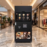 Distributeur automatique de boissons expresso à code QR intelligent fraîchement moulu distributeur de café commercial pour gagner de l'argent