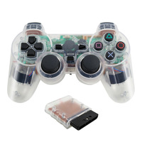 Ventes chaudes, accessoires de jeu au design transparent, manette de jeu sans fil 2,4 G pour PS2