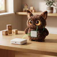 Jouet en peluche interactif IA avec module oculaire d'animation intelligent et système de mémoire, animal en peluche pour enfants, cadeau