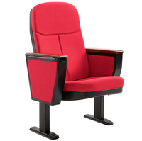 Siège d'amphithéâtre ZOIFUN à conception personnalisable, chaise de cinéma en plastique pour salle de conférence, mobilier de théâtre, chaise d'auditorium d'église avec tablette d'écriture