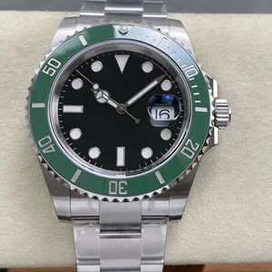 Reloj Mecánico Impermeable de Súper Calidad, 41 mm, Fábrica VS, Acero 904L, Verde, Movimiento 3235, 126610, Cerámica Negra, Reloj de Buceo Hulk - Product Image 1